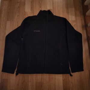 Columbia Benton Springs Full Zip Up Fleece Jacket Sweatshirt Black Medium